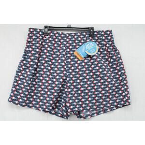 NWT Columbia PFG Swim Shorts Mens XXL Blue Tuna Fishing Mesh Lined Novelty Beach